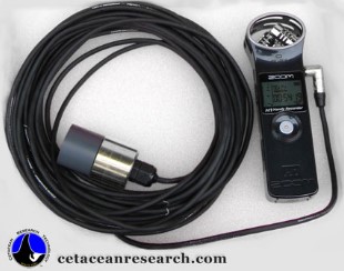 Hidrofone com gravador Zoom
